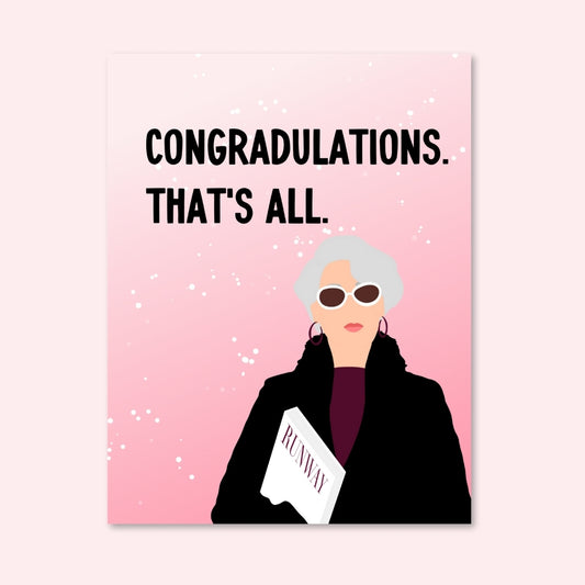 Devil Wears Prada Congratulations Card