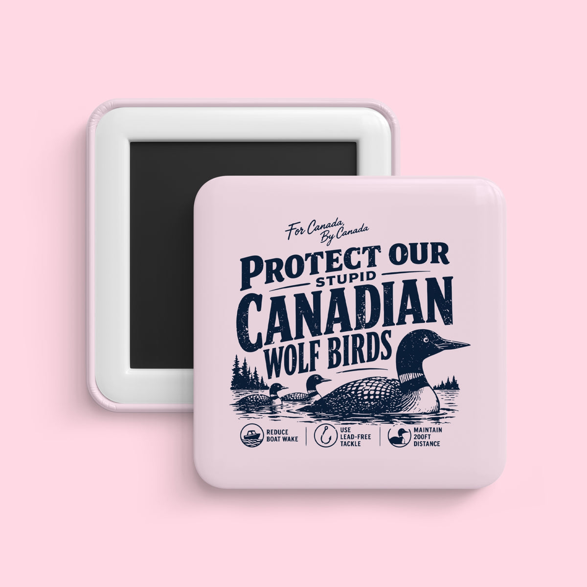 Protect Our Canadian Wolf Birds Magnet 🪿✨