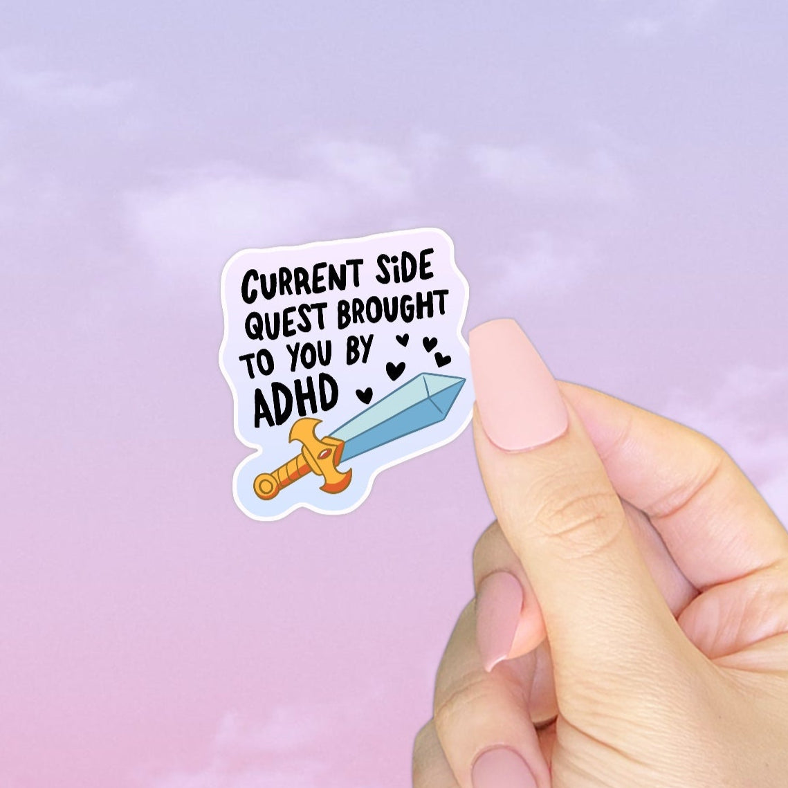 ADHD Side Quest Sticker