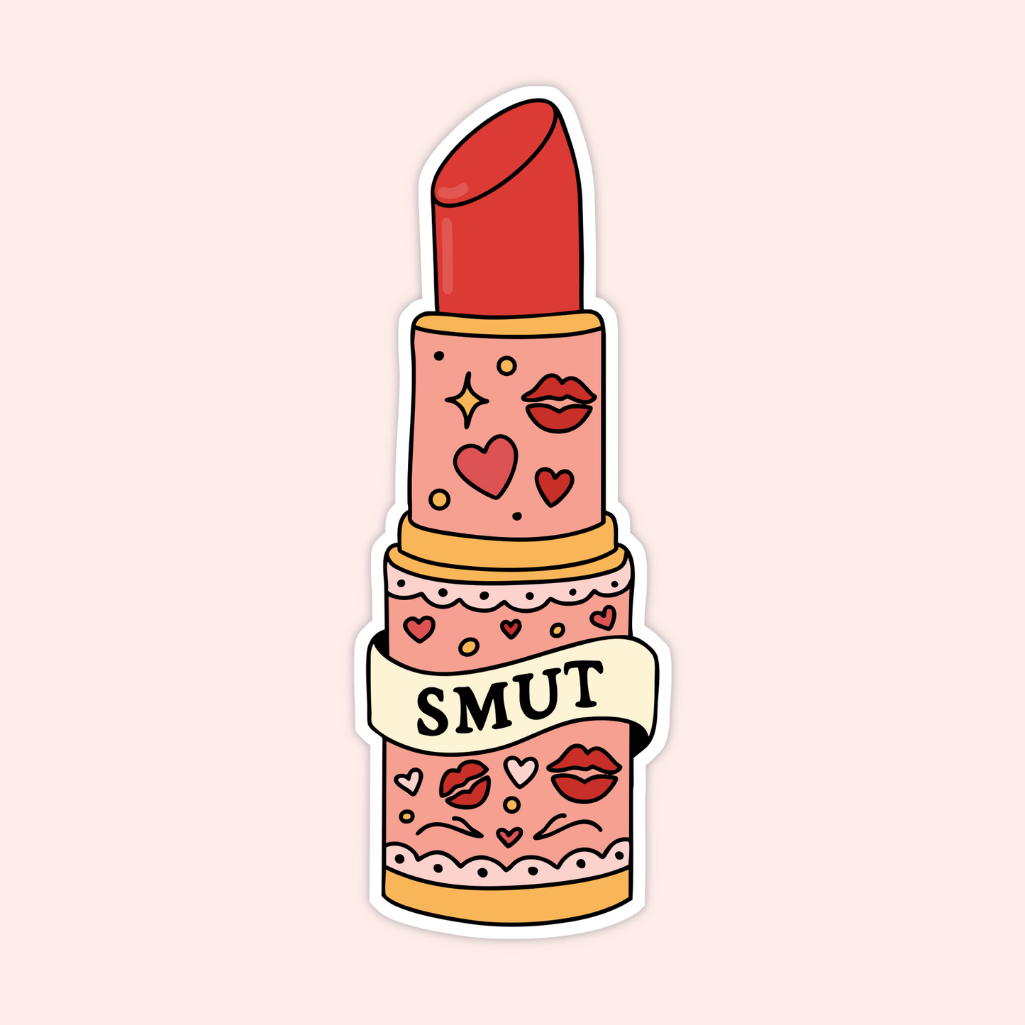 Book Genre Lipstick Sticker