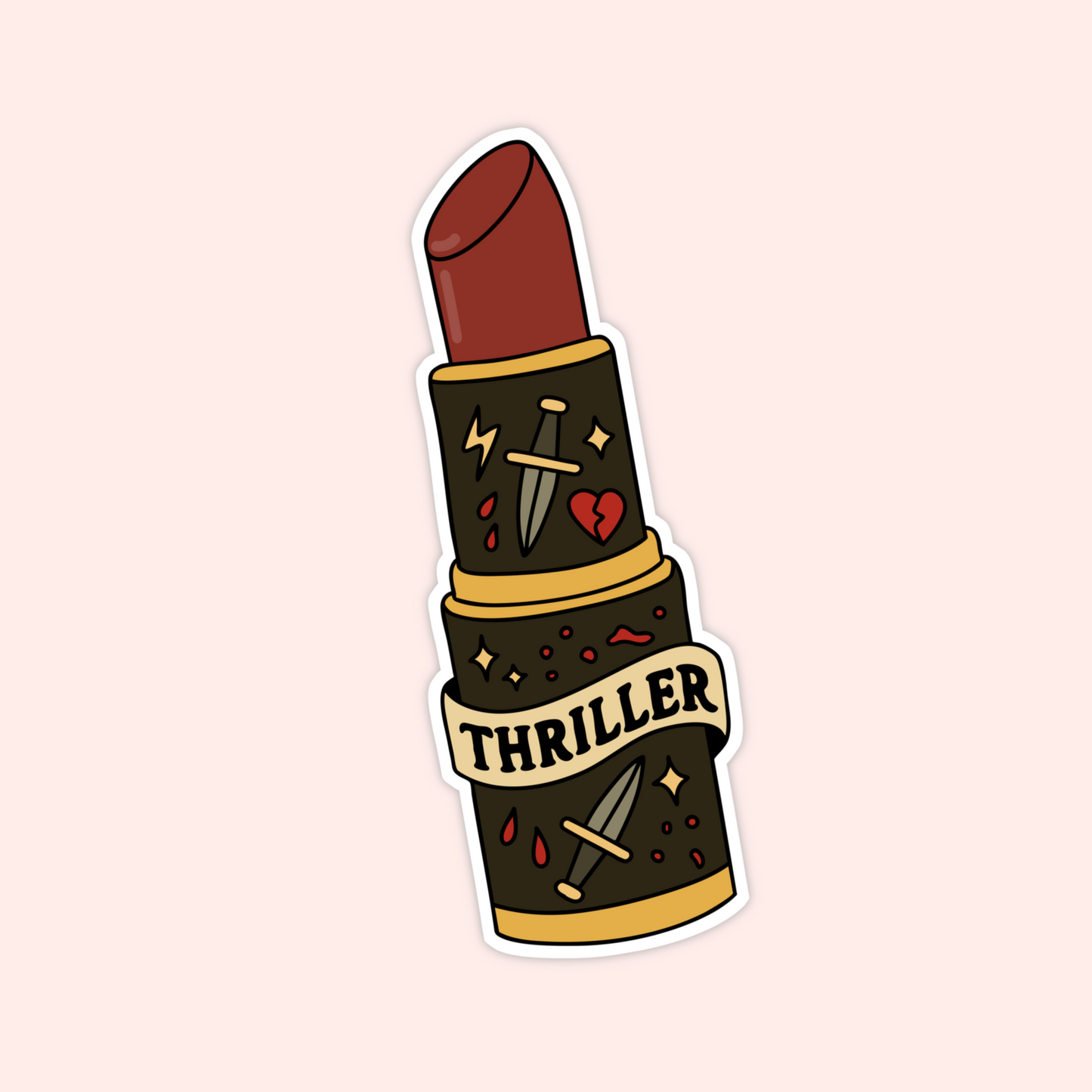Book Genre Lipstick Sticker