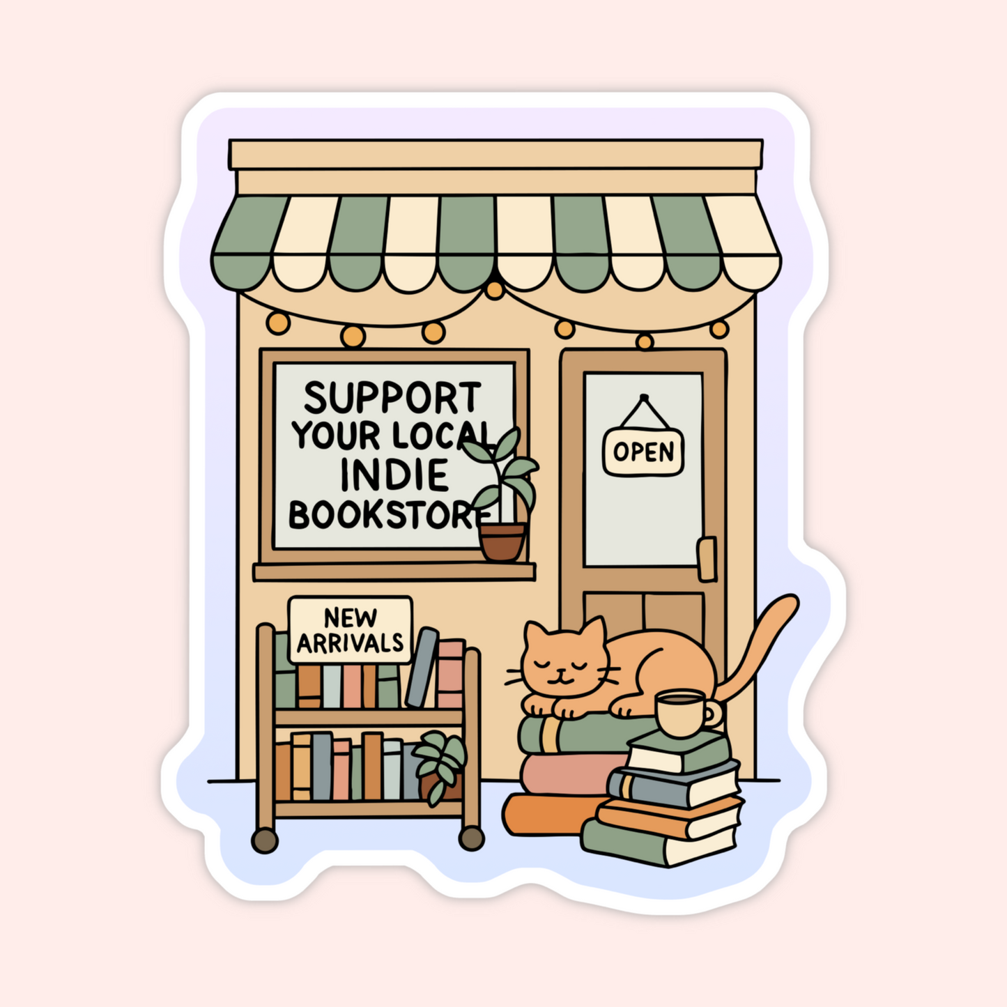 Support Your Local Indie Bookstore Sticker