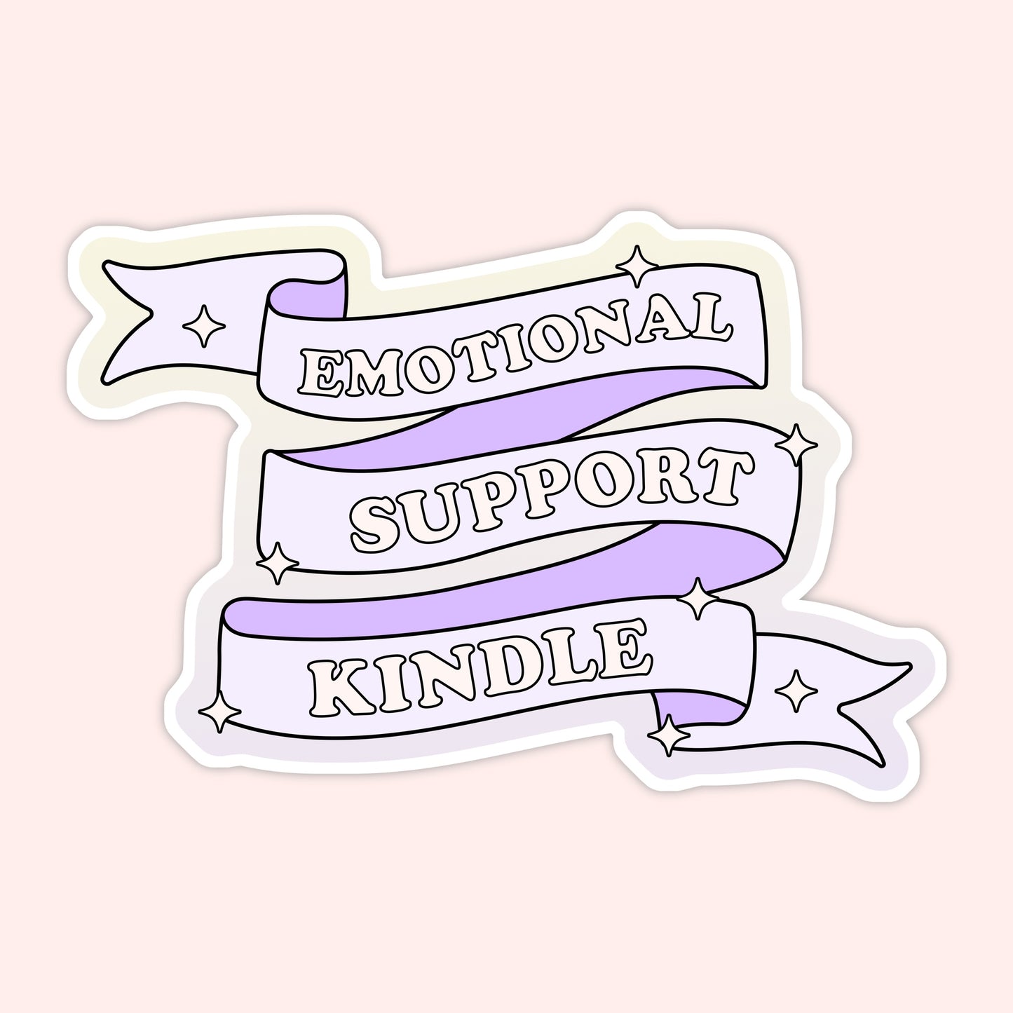 Emotional Support Kindle Sticker
