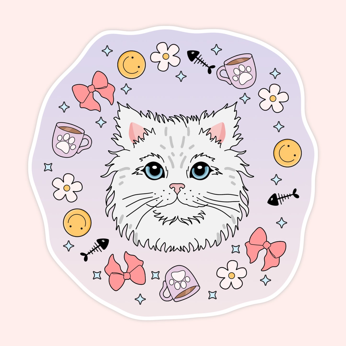 Scottish Fold & Fluffy Cat Stickers