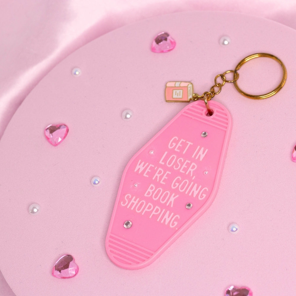 Get in Loser, We’re Book Shopping Keychain 📚🚗