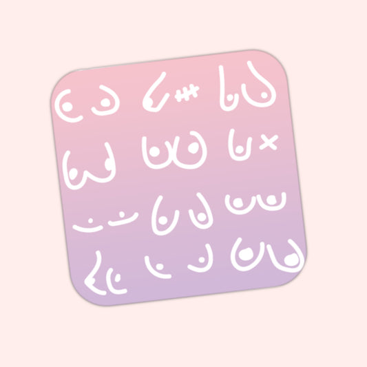 Inclusive Feminist Boobs Sticker