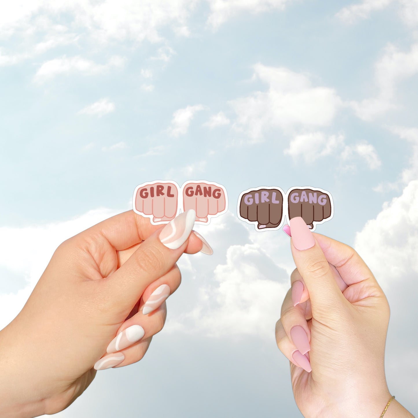 Girl Gang Knuckles Vinyl Sticker