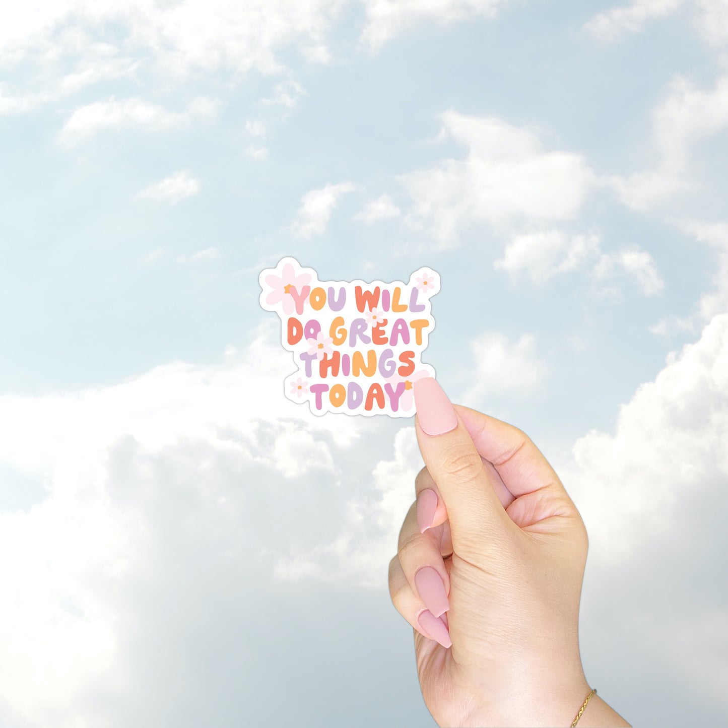 Positive Affirmation Daisy Sticker