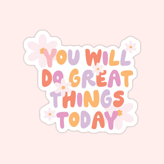 Positive Affirmation Daisy Sticker
