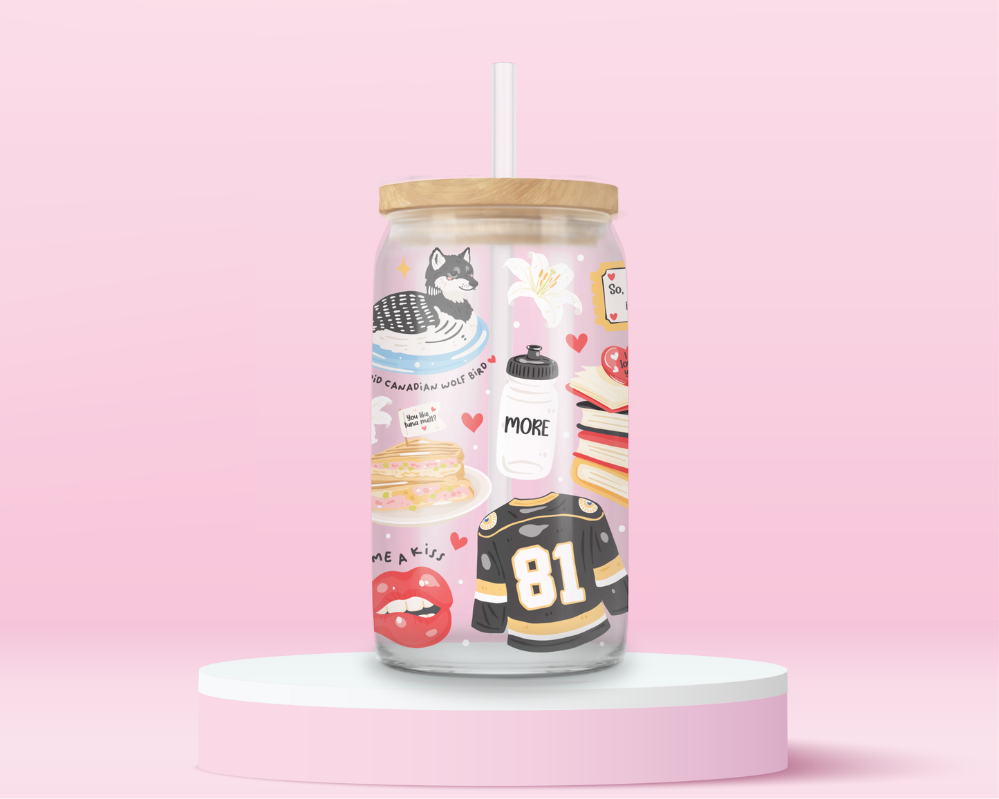 Heated Rivalry Ilya Glass Can Tumbler 🏒💗