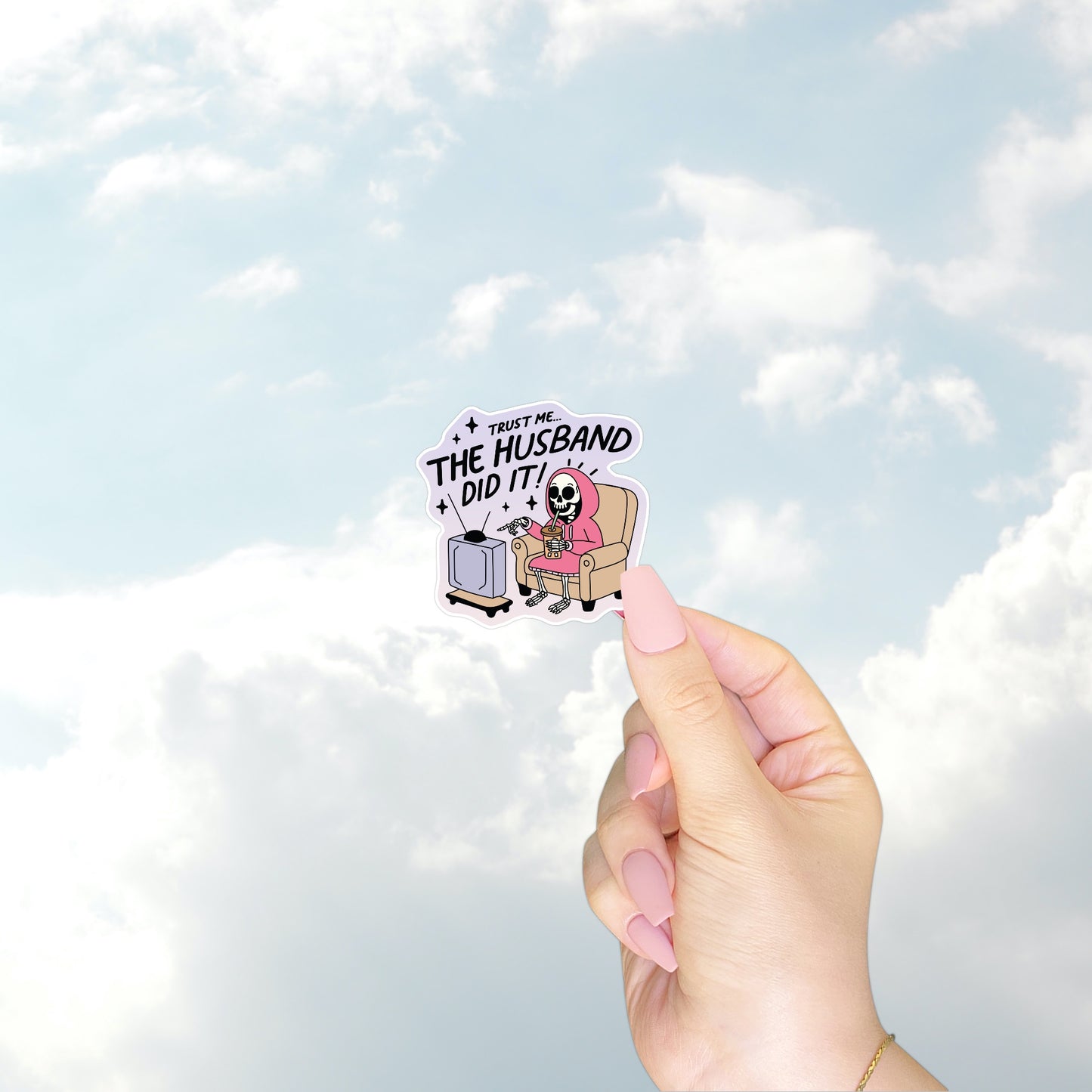 True Crime Skeleton Sticker