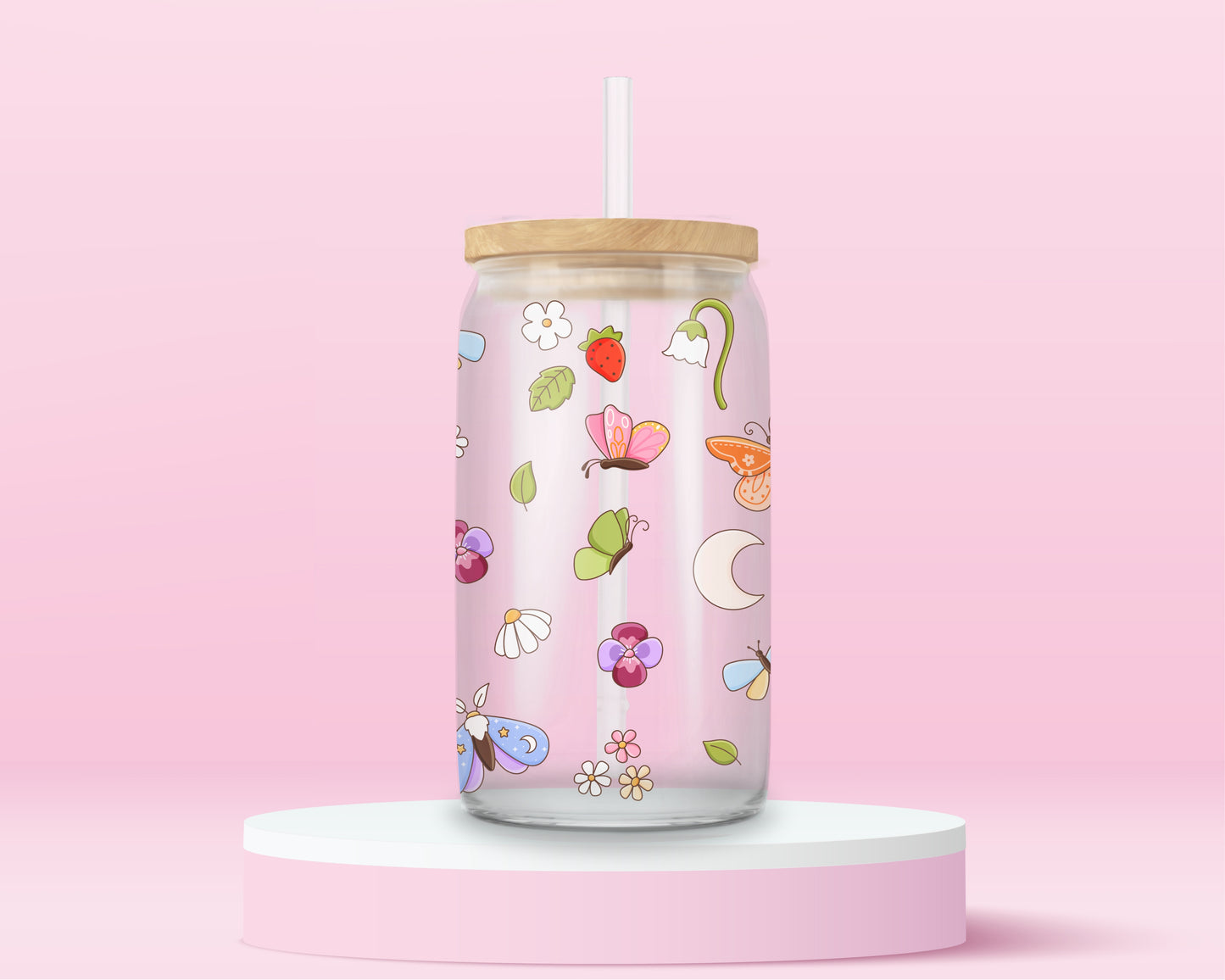 Luna Moth Glass Tumbler 🦋🌙