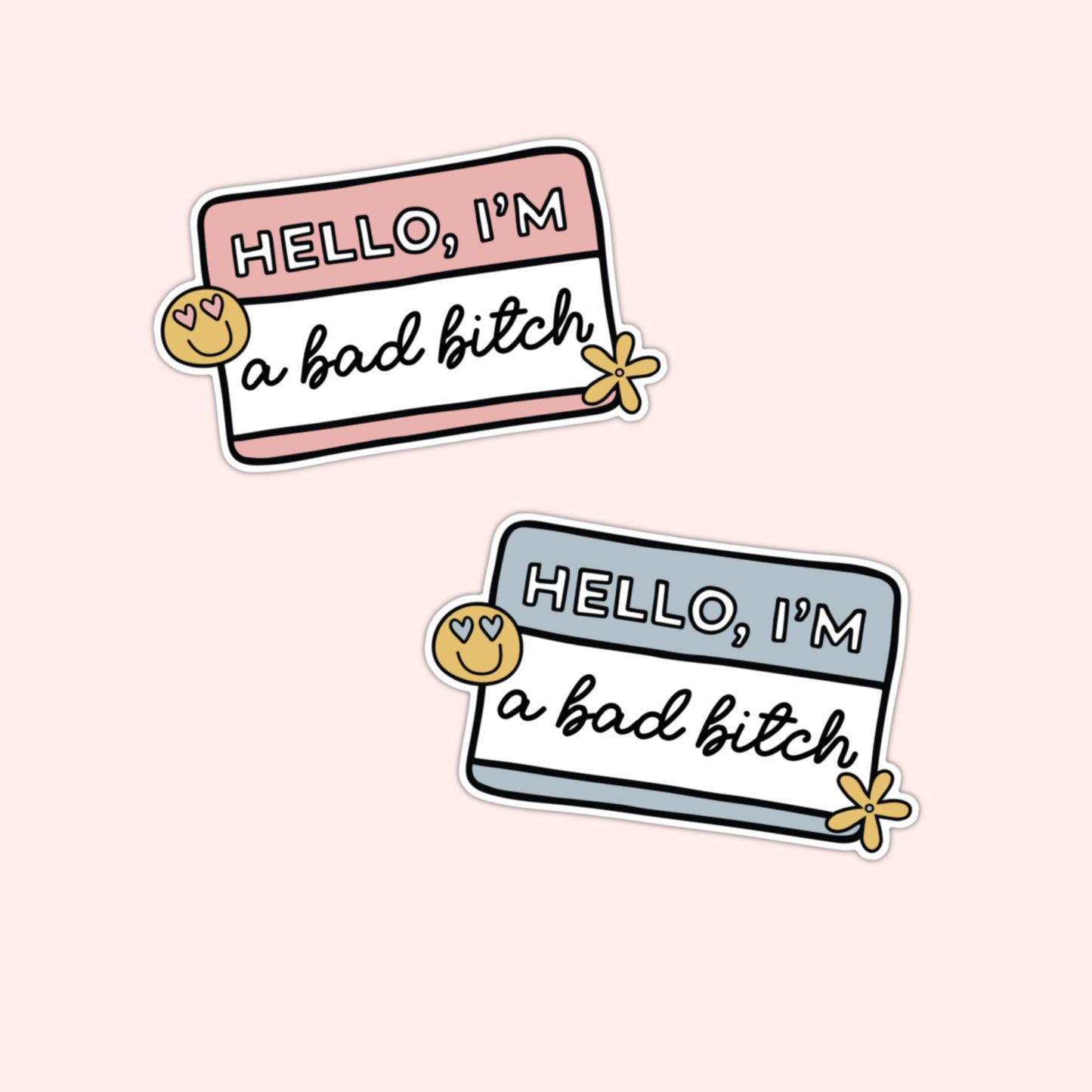 Bad Bitch Name Tag Vinyl Sticker