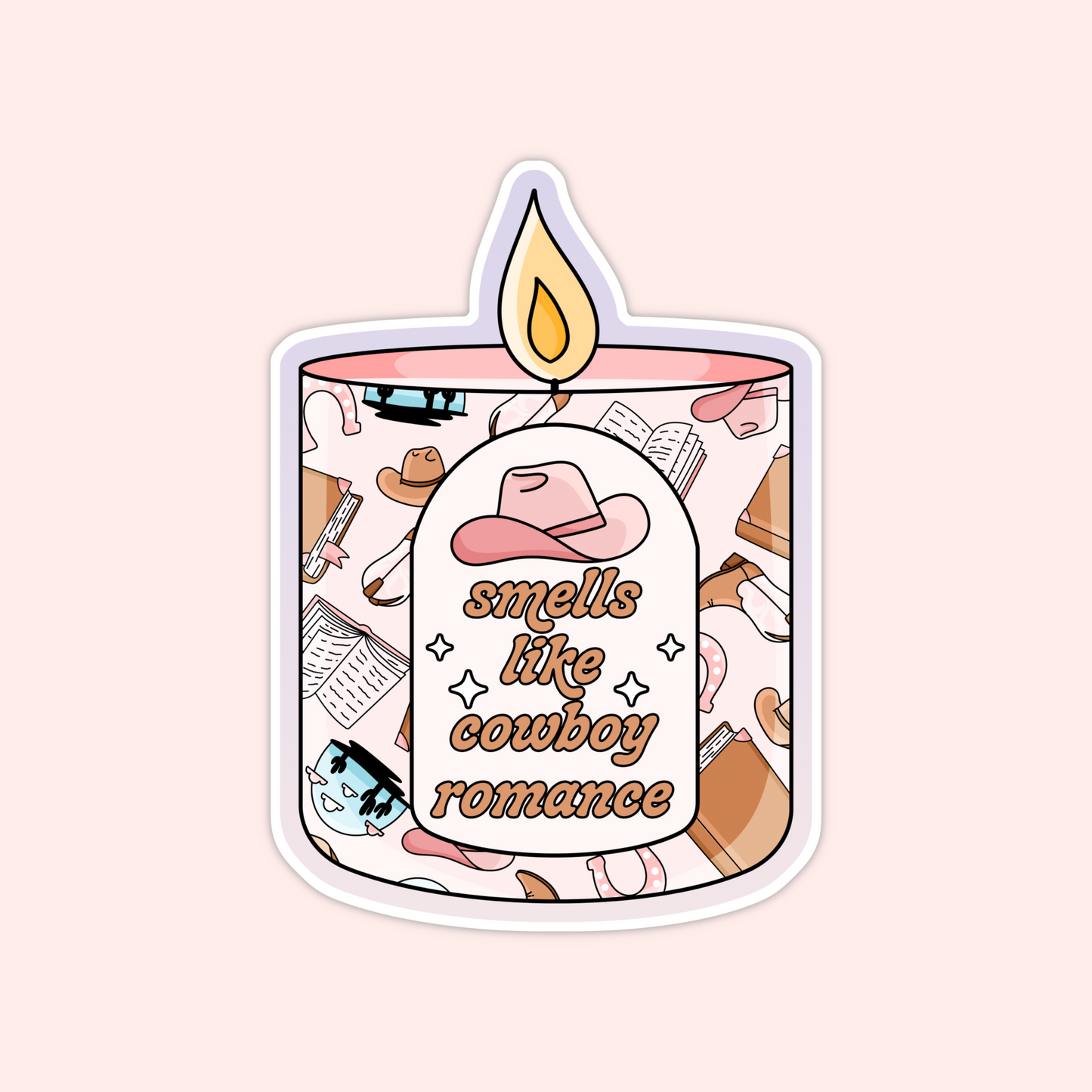 Smells Like Cowboy Romance Sticker