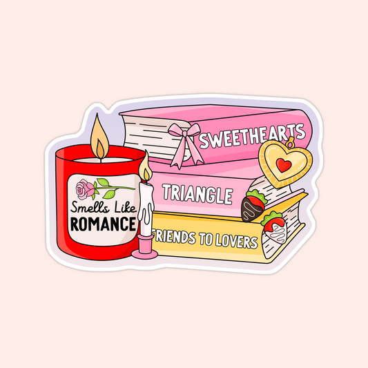Smells Like Romance Book Sticker