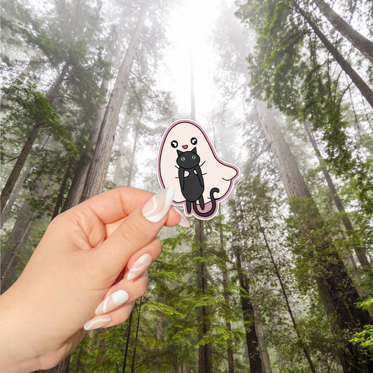 Spooky Friends Cute Ghost Sticker