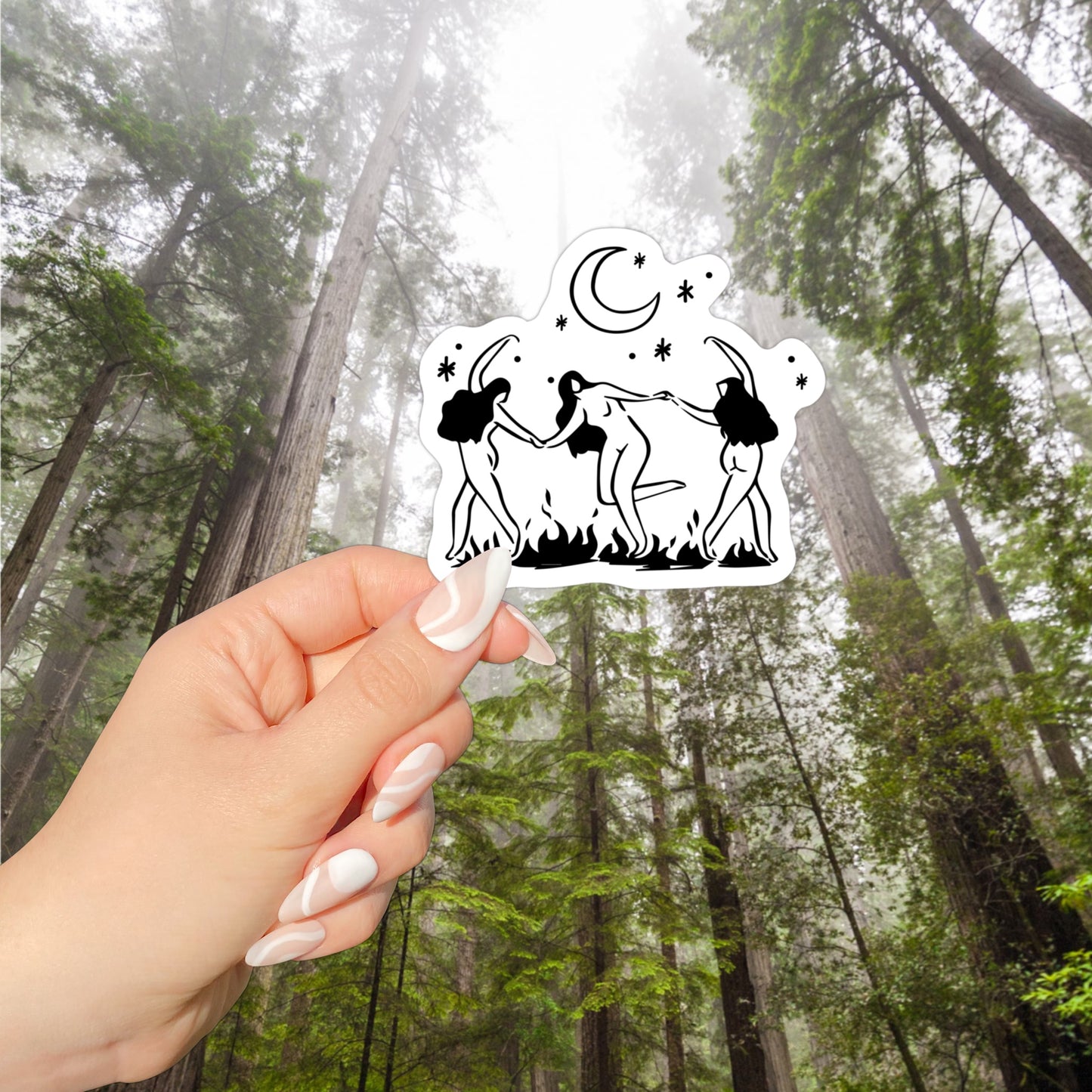 Nude Witchy Celebration Sticker