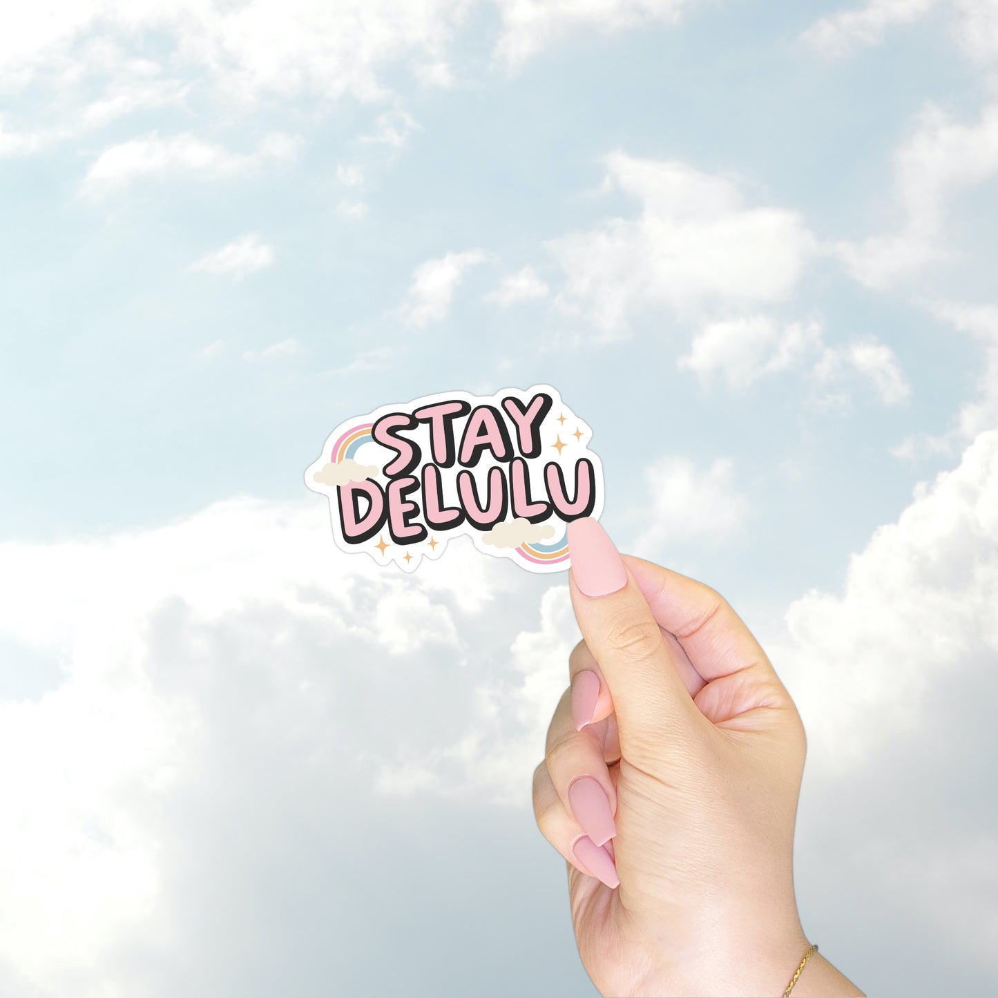 Delulu Dreams Rainbow Sticker