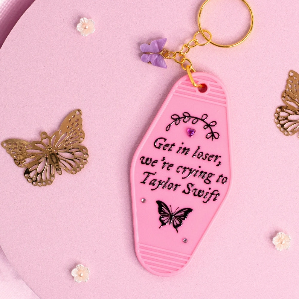 Get in Loser, Taylor Swift Keychain 🎤💖