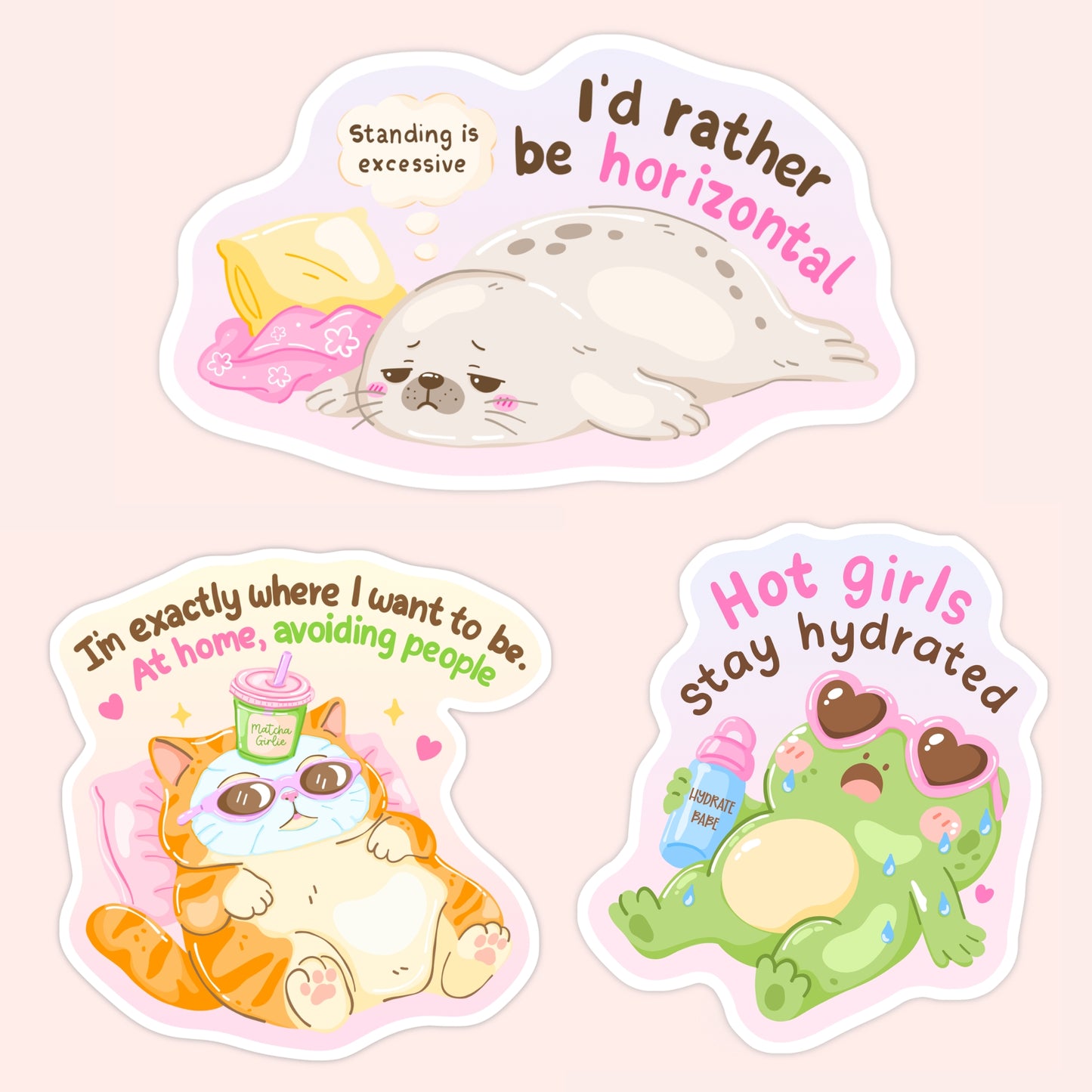 Tired Girl Vinyl Sticker Collection