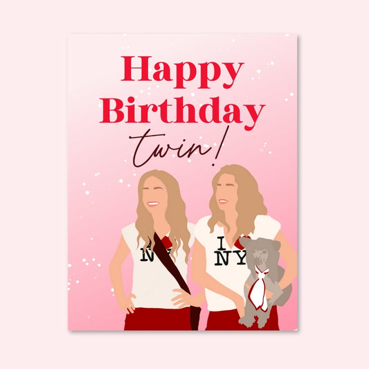 Happy Birthday Twin Card