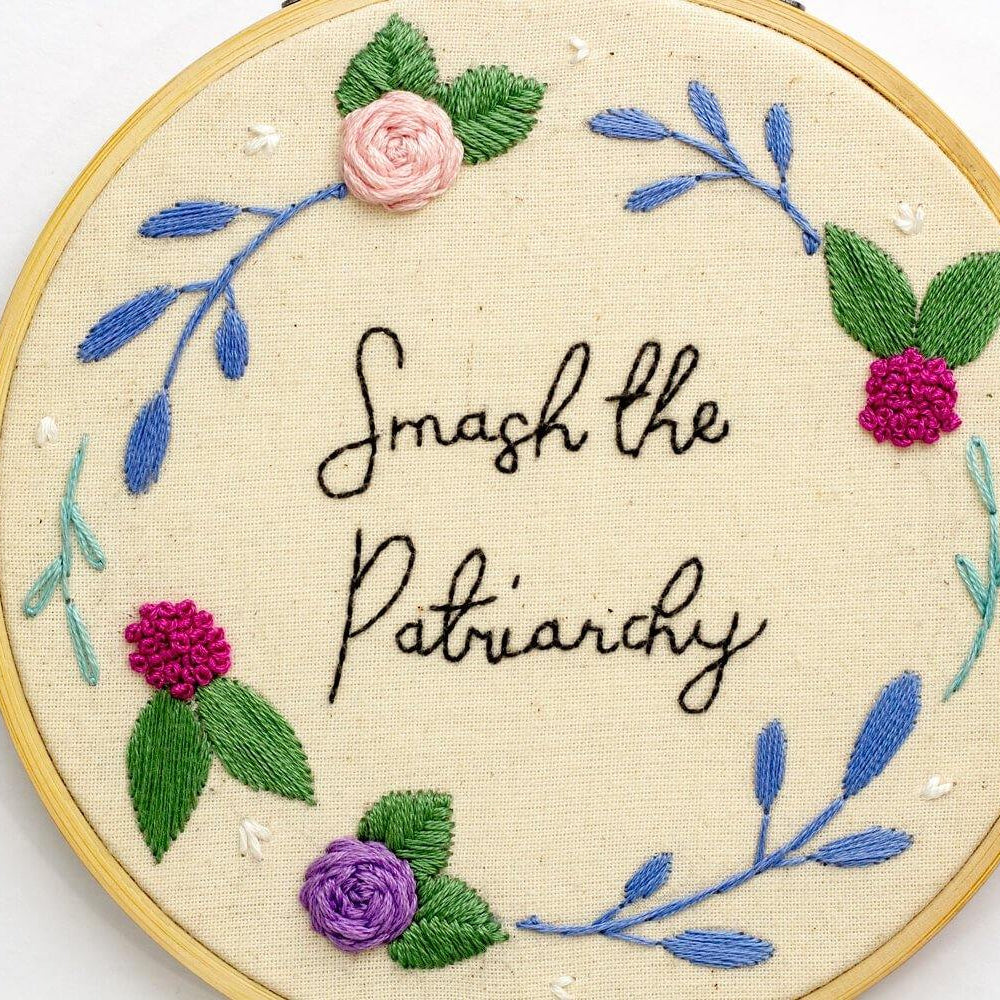 Smash the patriarchy close up