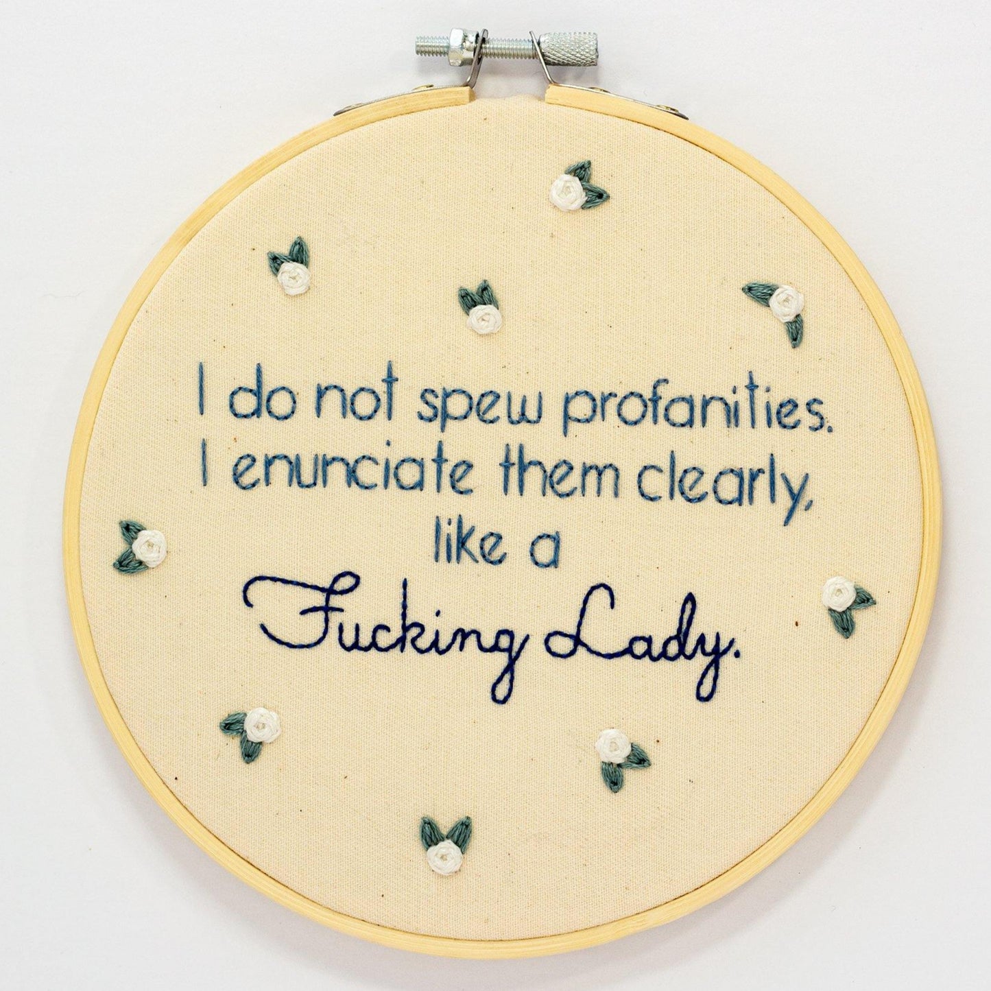Like a Fucking Lady Embroidery Hoop | The Femme Bohemian - The Femme Bohemian