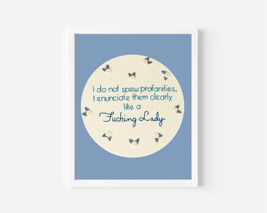 Feminist Quote Embroidery Print – Empowering Affirmation Wall Decor 💪💖