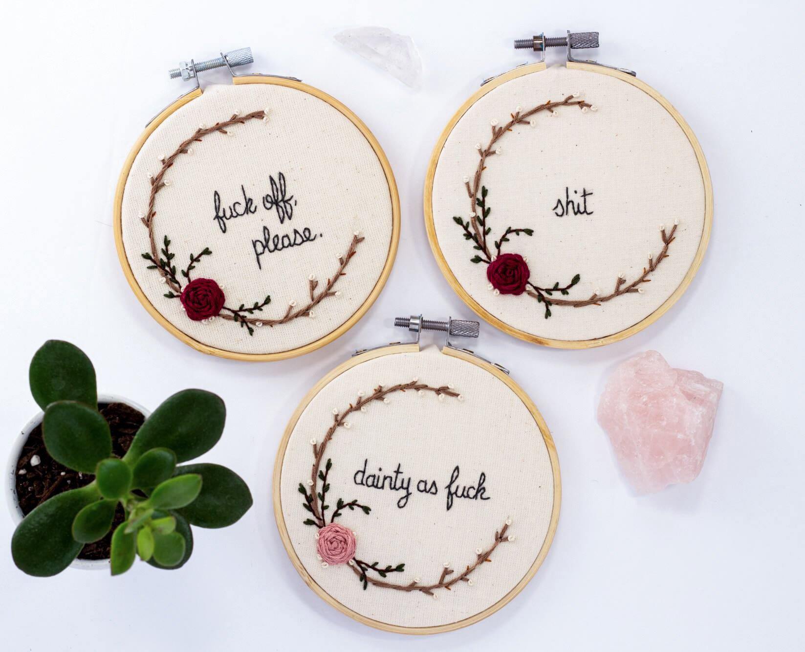Mini Embroidery Hoop. Small Bamboo Hoop. 4 10cm Round Embroidery