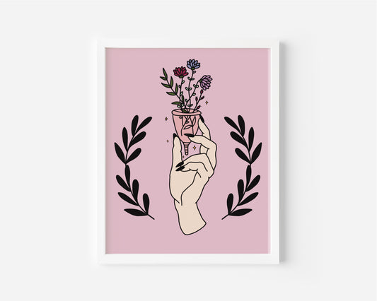 Menstrual Cup - Self Love Art Print