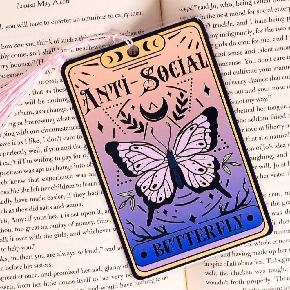 Anti-Social Butterfly Bookmark 🦋🌙