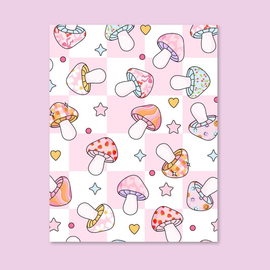 Pastel Mushroom Pattern Card