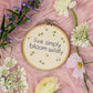 🌸 Live Simply, Bloom Wildly – Embroidered Mini Hoop 🌸