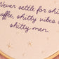 ☕ No Settling, Babe – Embroidered Hoop Art ☕