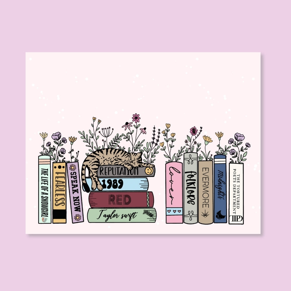 Taylor’s Version Book Stack Card