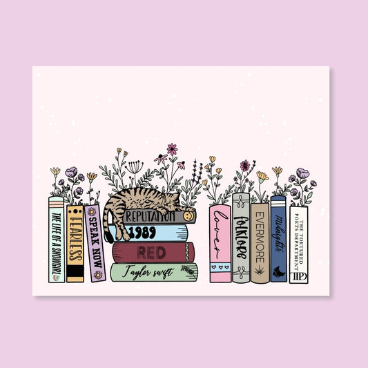 Taylor’s Version Book Stack Card