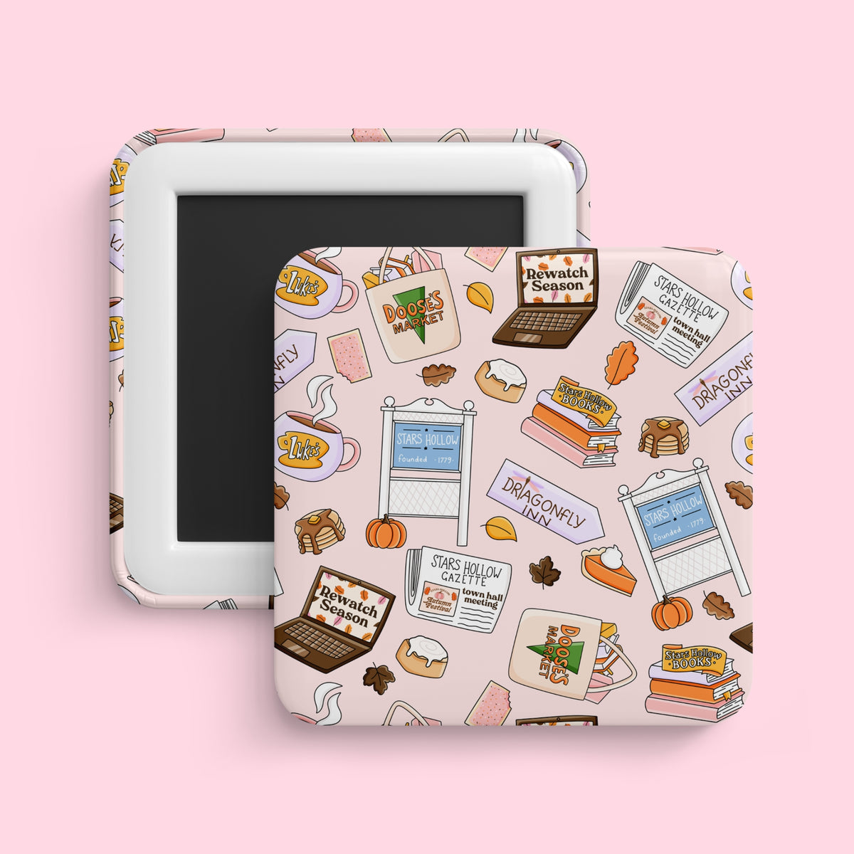 Stars Hollow Pattern Magnet ☕🍁