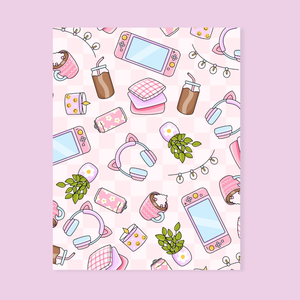 Cozy Gamer Girl Vibes Card