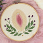 🌿 Pearl Blossom – Floral Vulva Embroidery Art 🌿