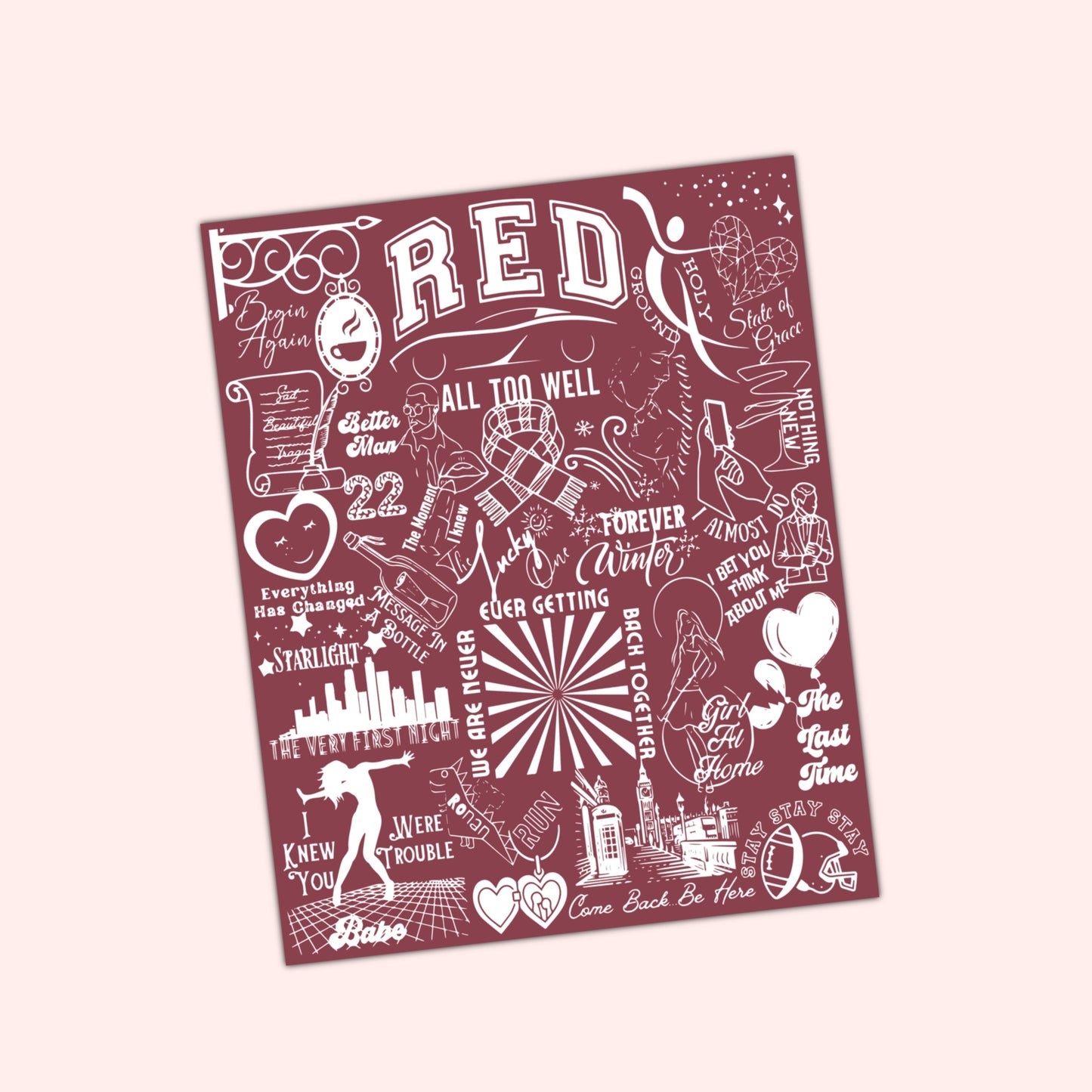 Taylor Album Track-List Stickers