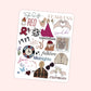 Taylor Swift's Eras Tribute Sticker: Musical Journey Symbols