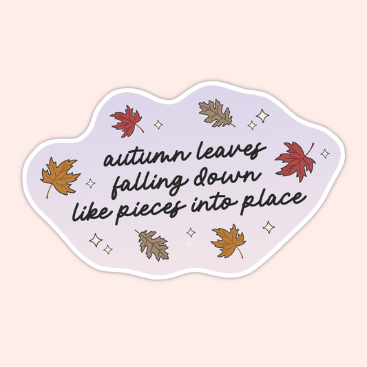 Autumn Leaves Falling Sticker