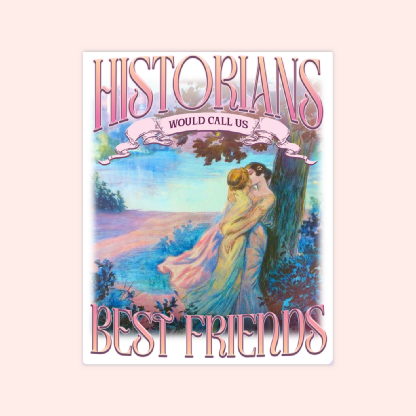 Best Friends Lesbian Sticker