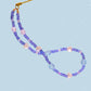 Blue Heart Beaded Phone Wristlet