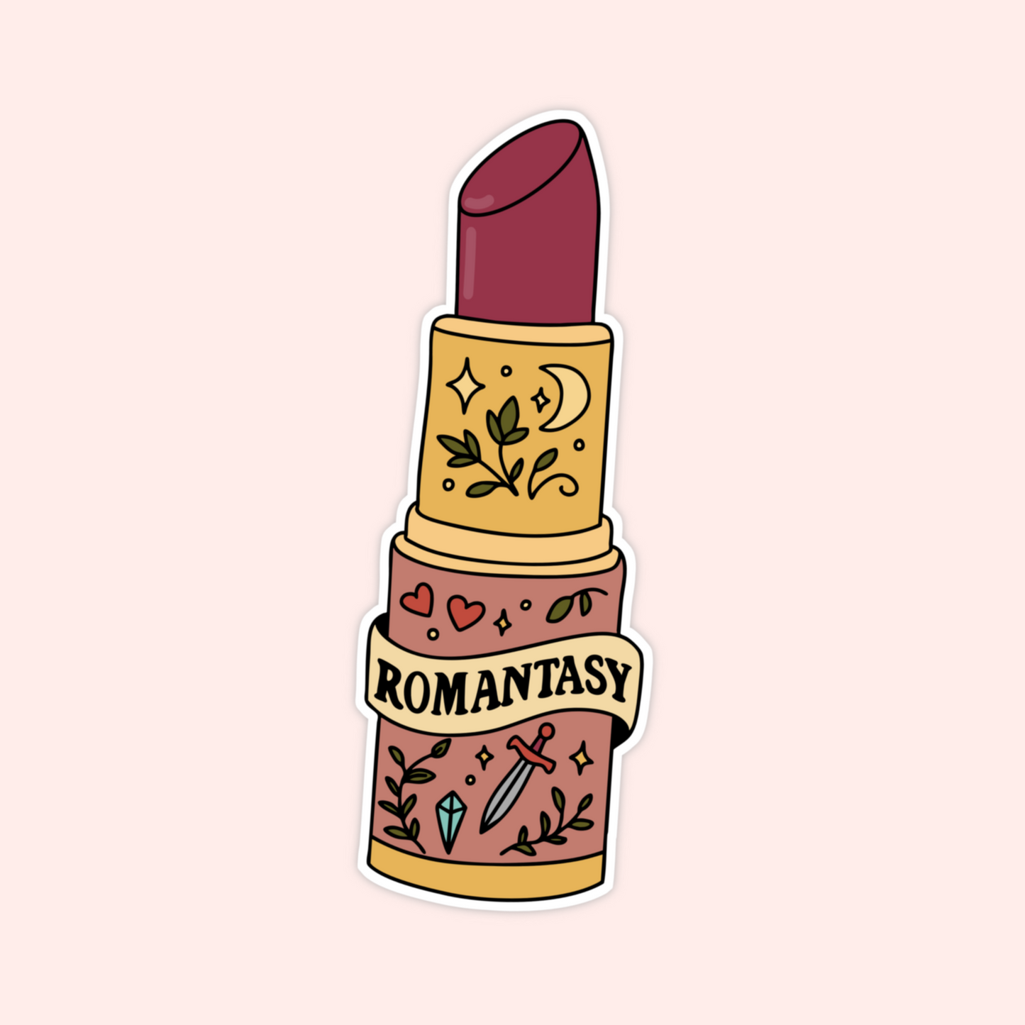 Book Genre Lipstick Sticker