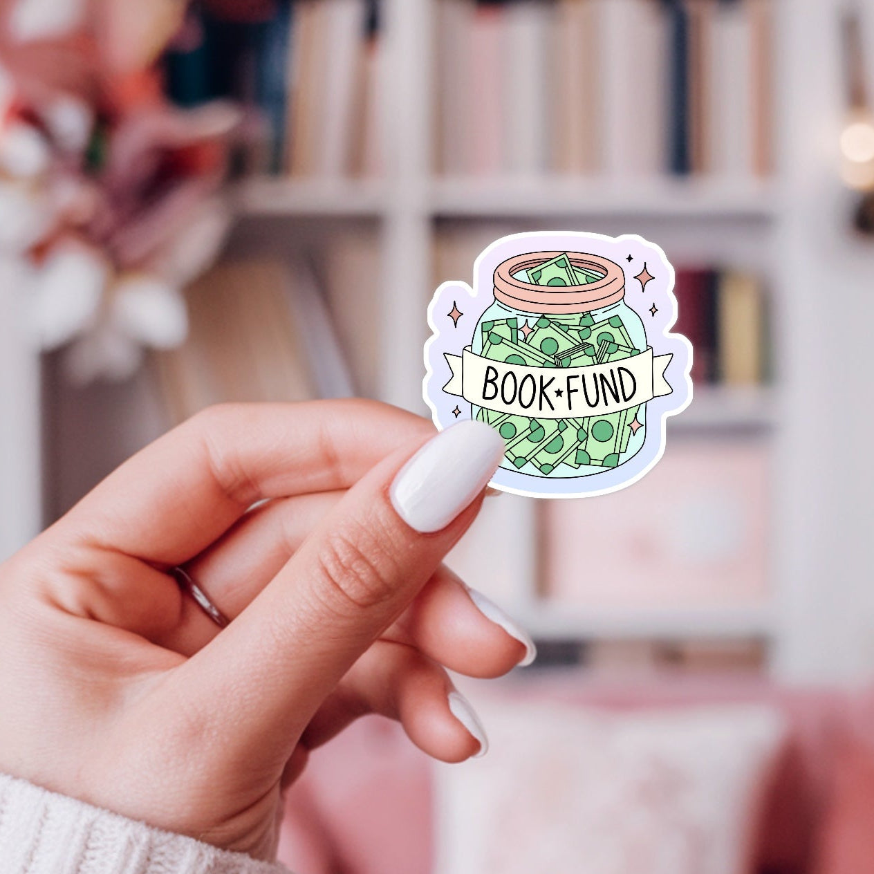 Book Fund Jar Sticker