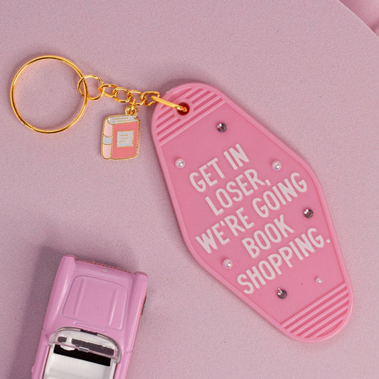 Get in Loser, We’re Book Shopping Keychain 📚🚗