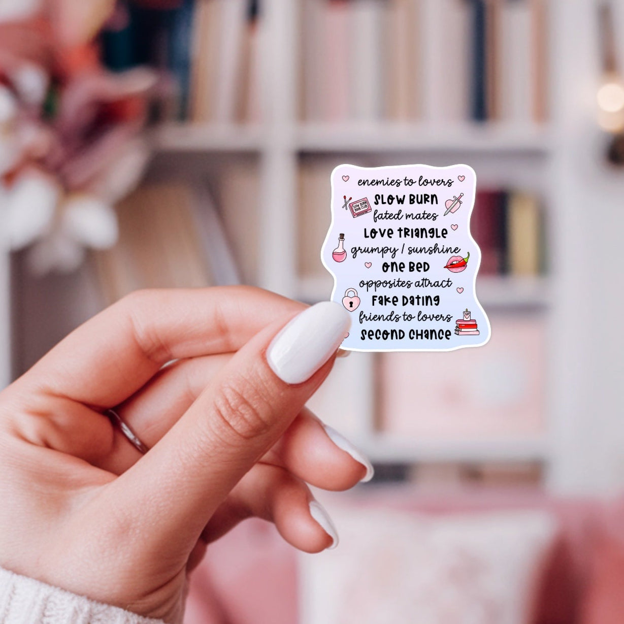 Romance Trope List Sticker