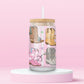 16oz Taylor Swift inspired glass tumbler with colourful cowboy boots representing different musical eras