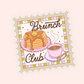 brunch club sticker pancakes coffee retro aesthetic